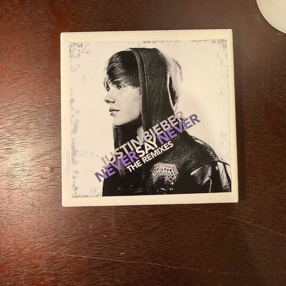 Justin Bieber "Never Say Never: The Remixes" CD Cover Art